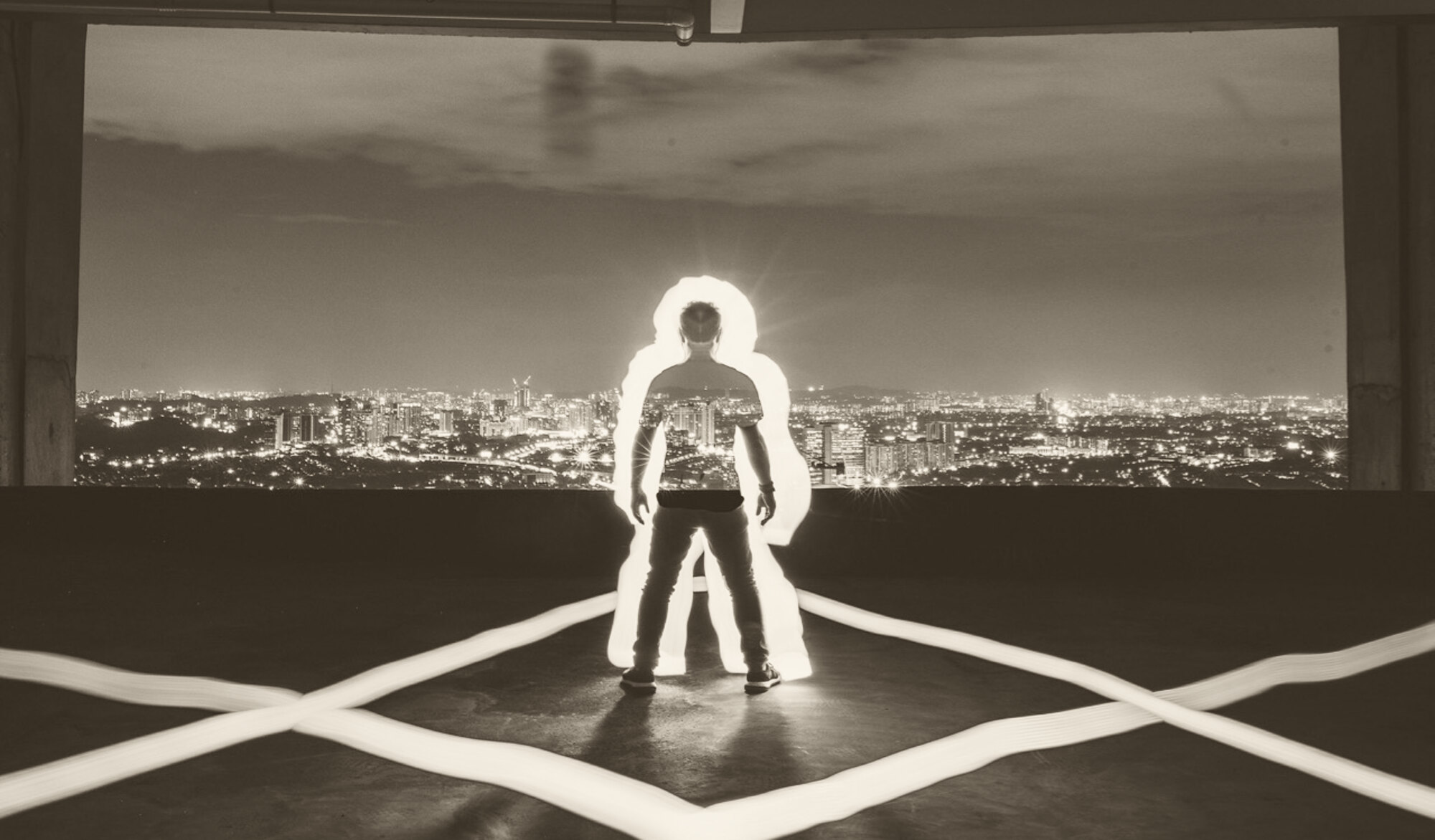 Derrick Siu overlooking the city